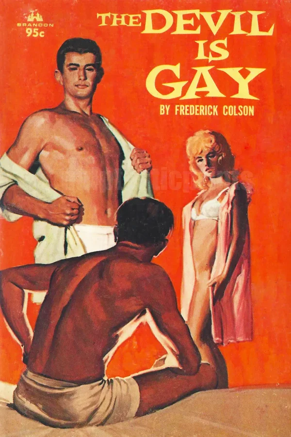 Repro of 1965 gay pulp novel intriguingly titled "The Devil is Gay.