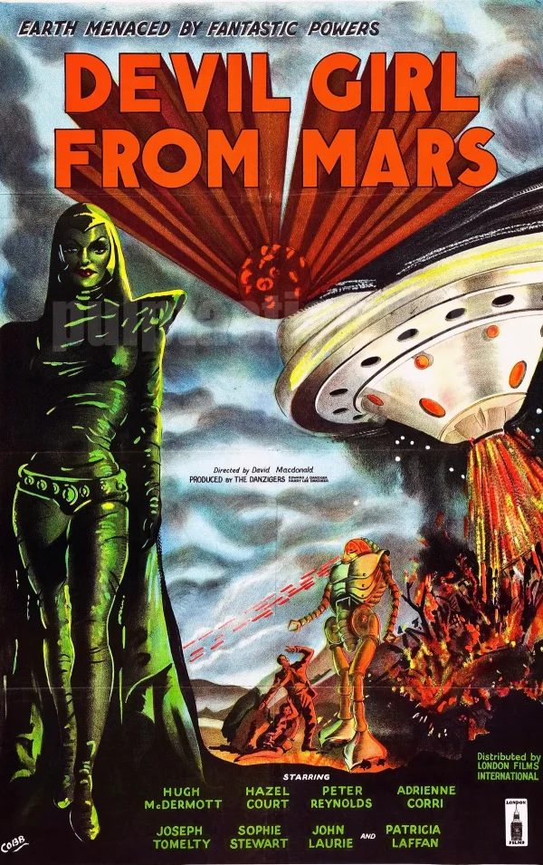 Repro of movie poster for cult sci-fi film Devil Girl from Mars