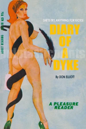 This is a repro of the lesbian pulp paperback fabulously named "Diary of Dyke," by Don Elliot (pseudonym for famous sci-fi writer Robert Silverberg).