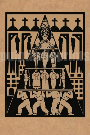 Pyramid of Capitalism — repro of 1926 Hungarian poster