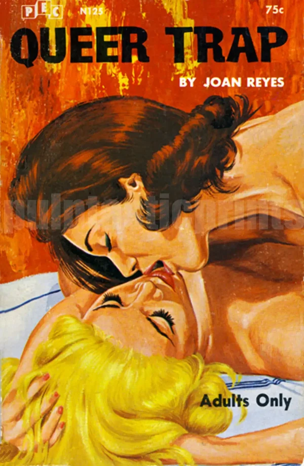 A blonde and a brunette kissing because they're clearly caught in a ... Queer Trap!
