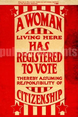 A Woman Living Here Has Registered to Vote