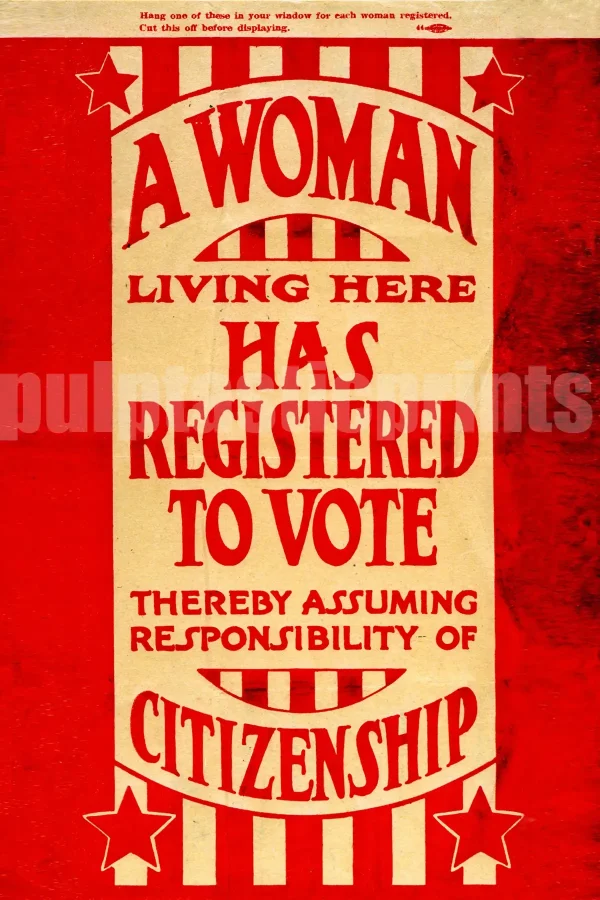 A Woman Living Here Has Registered to Vote